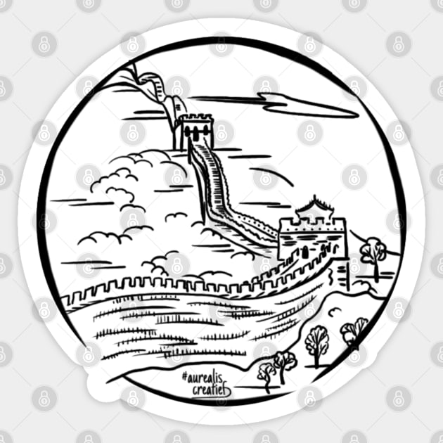 China: The Great Wall Sticker by Aurealis